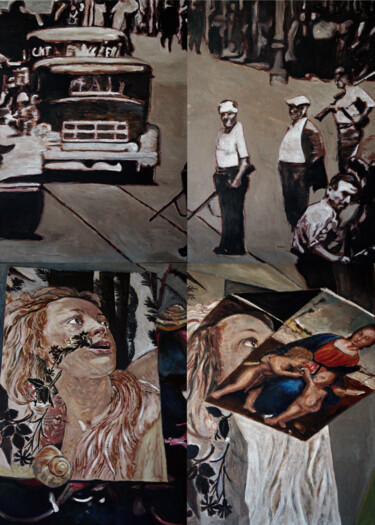 Digitale Kunst mit dem Titel "Hommage. 32" von José Sales Albella, Original-Kunstwerk, Öl