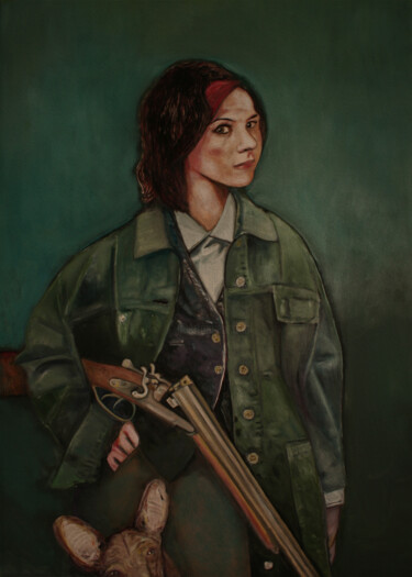 Digital Arts titled "Personnage.20" by José Sales Albella, Original Artwork, Oil