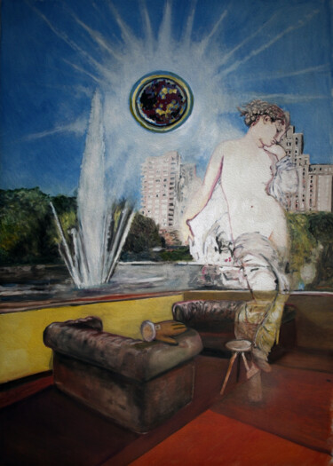 Digitale Kunst mit dem Titel "Un poète à New York…" von José Sales Albella, Original-Kunstwerk, Öl