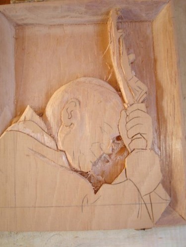 Pintura intitulada "Retratando o Papa J…" por Artedagraça, Obras de arte originais