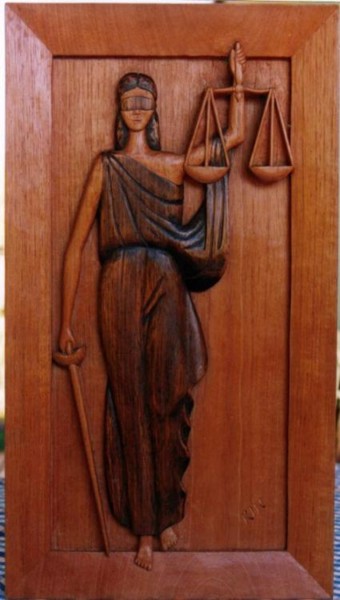 Escultura intitulada "Deusa da Justiça -…" por Kin, Obras de arte originais
