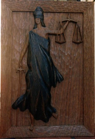Escultura intitulada "Deusa da Justiça -…" por Kin, Obras de arte originais