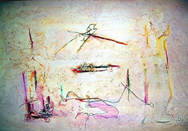 Pittura intitolato "intrecci......" da Enza Voglio, Opera d'arte originale