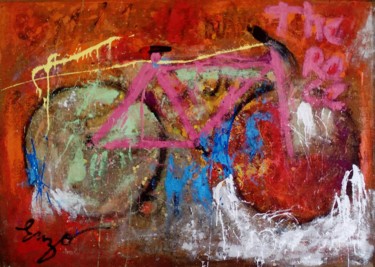 Painting titled "Carrera Rosada" by Enzo, Original Artwork, Acrylic
