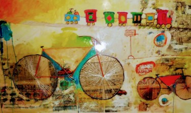 Camino al colegio Peinture intitulée "Camino al colegio" par Enzo, Œuvre d'art originale, Acrylique
