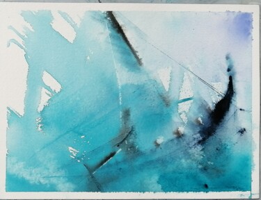 Painting titled "Storm" by Enzo Canale Cohe, Original Artwork, Watercolor