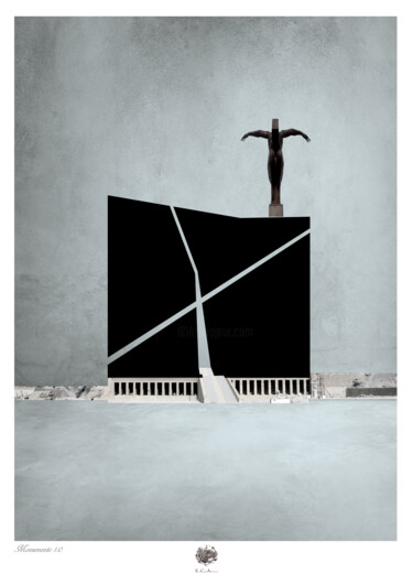 Digitale Kunst mit dem Titel "Monumento 1.0" von Enzo Ceglie, Original-Kunstwerk, 2D digitale Arbeit