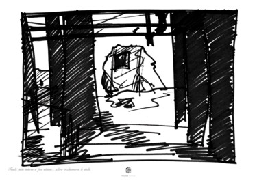 Disegno intitolato "Finchè tutto intorn…" da Enzo Ceglie, Opera d'arte originale, Pennarello