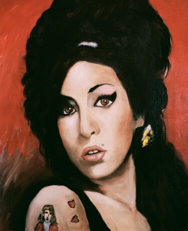 Pittura intitolato "Amy Winehouse" da Enzo Martano, Opera d'arte originale, Olio