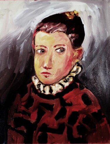 Pittura intitolato "Ritratto di bambina" da Enzo Martano, Opera d'arte originale, Olio
