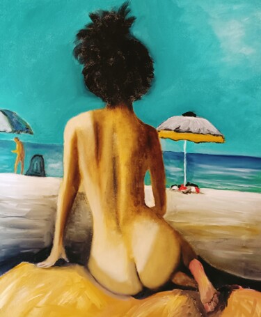 Painting titled "Nudità" by Enzo Martano, Original Artwork, Oil