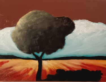 Pintura intitulada "Natura solitaria" por Enzo Martano, Obras de arte originais, Óleo