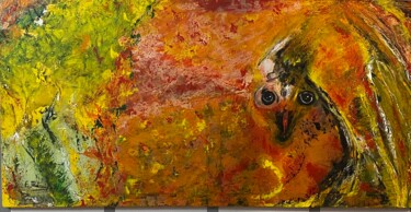 Painting titled "Creature del bosco" by Enzo Matranga, Original Artwork, Acrylic Mounted on Wood Stretcher frame