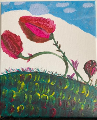 Картина под названием "Querelle de fleurs.…" - Enzo D'Alfonso, Подлинное произведение искусства, Акрил