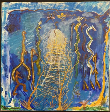 Malerei mit dem Titel "Rêve sous marin, su…" von Enzo D'Alfonso, Original-Kunstwerk, Acryl