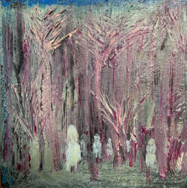 Malerei mit dem Titel "Forêt Mystique.  Fo…" von Enzo D'Alfonso, Original-Kunstwerk, Acryl
