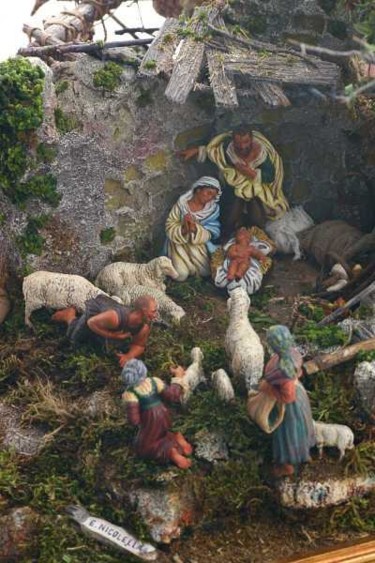 Installazione intitolato "Natività con pastor…" da Enzo Nicolella, Opera d'arte originale
