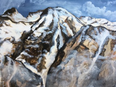 Peinture intitulée "Montagnes d'Andorre" par Eolia Baldacchino, Œuvre d'art originale, Acrylique