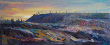 Painting titled "Dumping the fields…" by Epimitreus, Original Artwork, Oil
