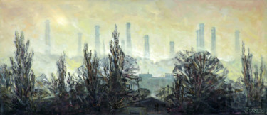 Картина под названием "Supports of fog" - Epimitreus, Подлинное произведение искусства, Масло