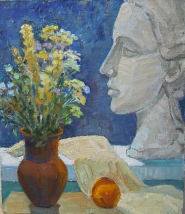 Painting titled "Лунная соната/Moonl…" by Vera Emelyanova, Original Artwork, Oil