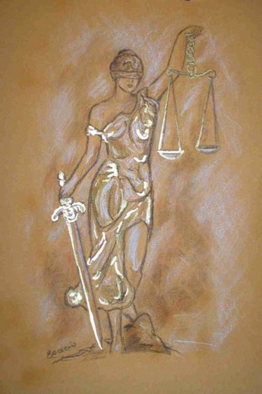 Drawing titled "Justice" by Erato, Original Artwork