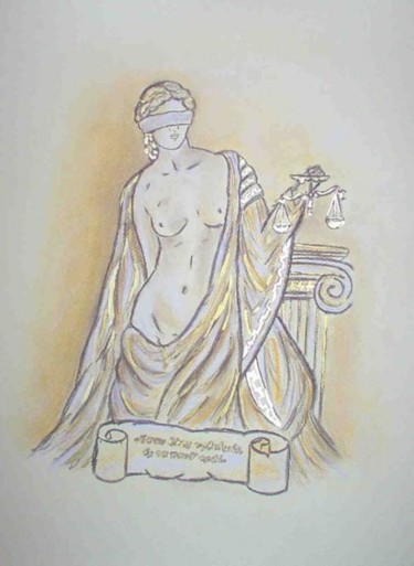 Drawing titled "Justice II" by Erato, Original Artwork