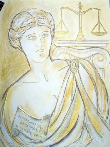 Drawing titled "Justice III" by Erato, Original Artwork