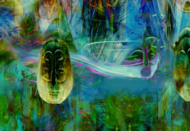 Arts numériques intitulée "Migrations 03" par Eric Vincent, Œuvre d'art originale, Travail numérique 2D