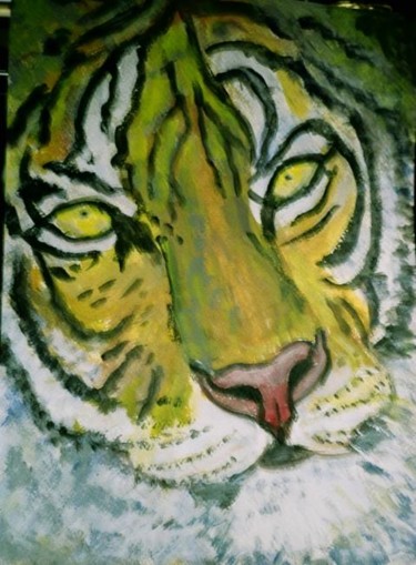 Painting titled "Tiger-" by Robert Berrigan, Original Artwork