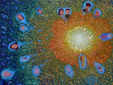 Peinture intitulée "Genesis" par Erdal Bölükbaşı, Œuvre d'art originale, Huile