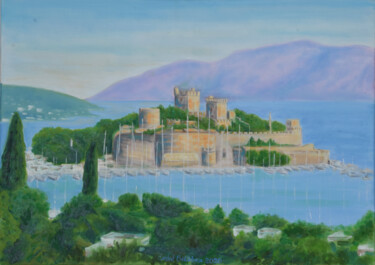 绘画 标题为“Bodrum Castle” 由Erdal Bölükbaşı, 原创艺术品, 油