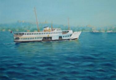 Pintura intitulada "Kadıköy'den Eminönü…" por Erdal Bölükbaşı, Obras de arte originais, Óleo