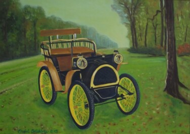 Painting titled "Renault A, 1898(The…" by Erdal Bölükbaşı, Original Artwork, Oil