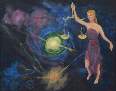 Painting titled "Libra" by Erdal Bölükbaşı, Original Artwork, Acrylic