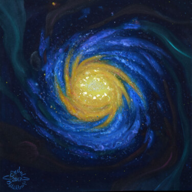 Painting titled "Milky Way" by Erdal Bölükbaşı, Original Artwork, Oil