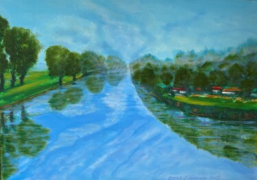 Pintura intitulada "Meriç Nehri" por Erdal Bölükbaşı, Obras de arte originais, Óleo
