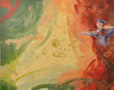 Pittura intitolato "Sagittarius Constel…" da Erdal Bölükbaşı, Opera d'arte originale, Acrilico