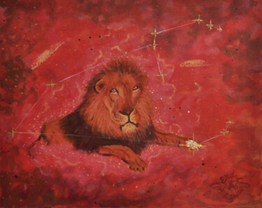Peinture intitulée "Leo Constellation" par Erdal Bölükbaşı, Œuvre d'art originale, Acrylique