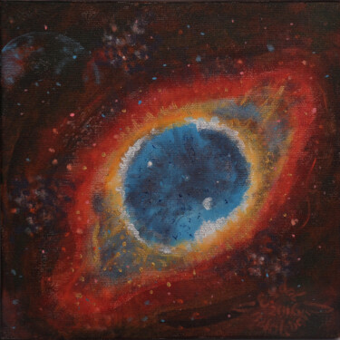 Painting titled "Nebula" by Erdal Bölükbaşı, Original Artwork, Acrylic