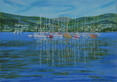 "Bodrum Marina" başlıklı Tablo Erdal Bölükbaşı tarafından, Orijinal sanat, Petrol