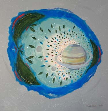 Painting titled "Pisces and Saturn" by Erdal Bölükbaşı, Original Artwork, Acrylic