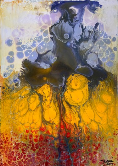 Peinture intitulée "Le centaure" par Éric Denis, Œuvre d'art originale, Acrylique