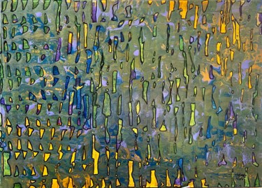 Mosaïque Africaine Peinture intitulée "Mosaïque Africaine" par Éric Denis, Œuvre d'art originale, Acrylique