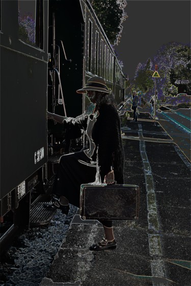 Fotografie mit dem Titel "Zug nach Nirgendwo" von Dirk Dahlmann, Original-Kunstwerk, Manipulierte Fotografie
