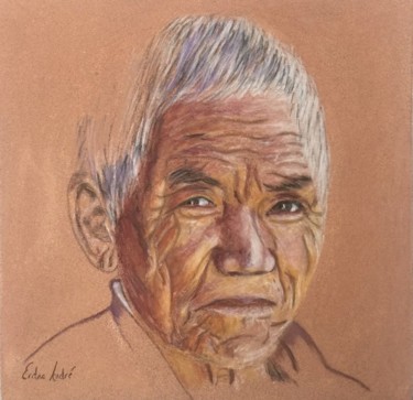 Dessin intitulée "Unfinished 1" par Erdna Andre, Œuvre d'art originale, Pastel