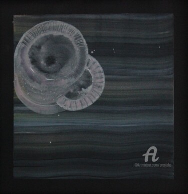Painting titled "Vibration aquatique" by Erealpha, Original Artwork, Acrylic