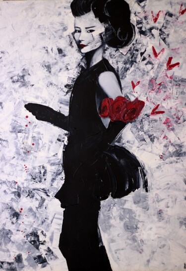 Peinture intitulée "Miss Printemps" par Erealpha, Œuvre d'art originale, Acrylique