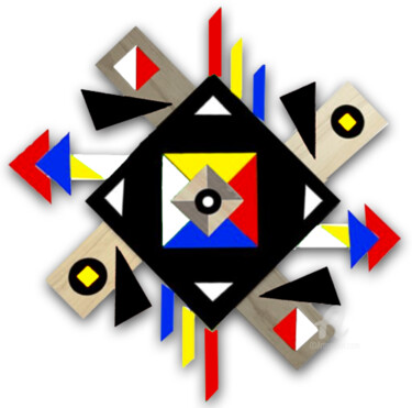 "Mondrian 3D composi…" başlıklı Heykel Mimi Eres tarafından, Orijinal sanat, Akrilik