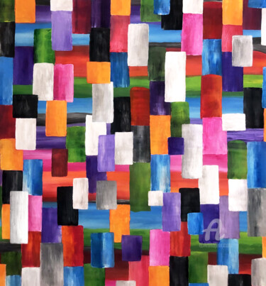 Peinture intitulée "Hearing Colors" par Mimi Eres, Œuvre d'art originale, Acrylique